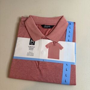 NWT Men’s Member’s Mark Stretch Piqué Polo Size L Dusty Rose